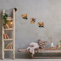Wallity Free Birds - 333 Escultura de pared de madera y metal